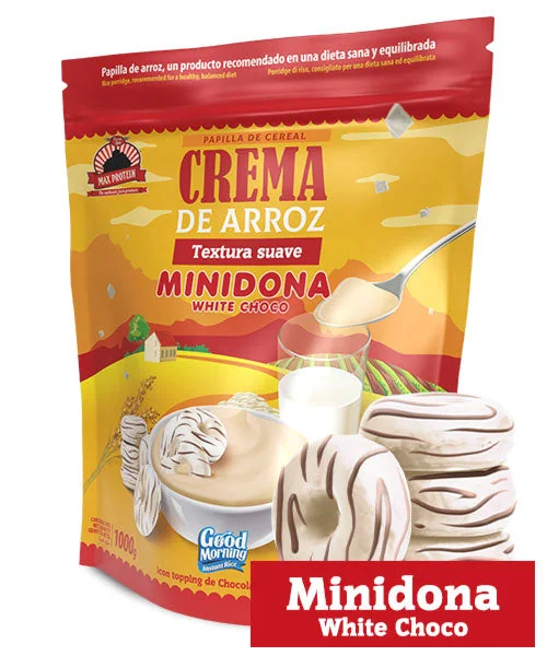 Good Morning Crema de Arroz · Minidona White Choco, 1 kg · minidona white choco