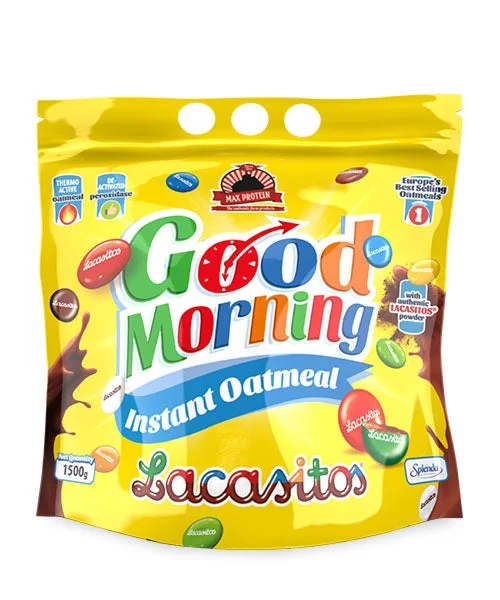 Good Morning Instant Oatmeal · Lacasitos, 1,5 kg · lacasitos