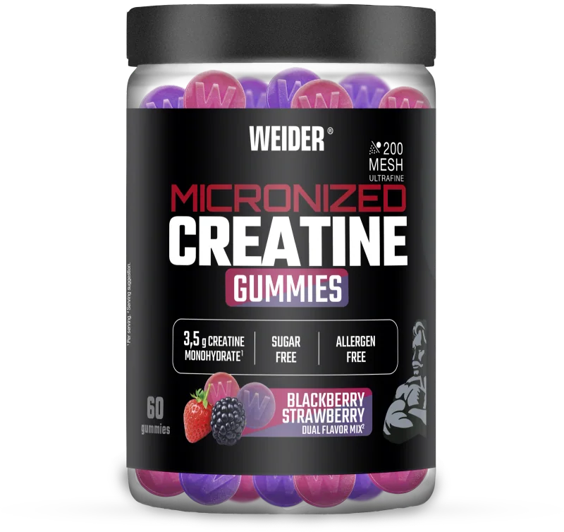 Micronized Creatine Gummies · Dúo Fresa-Mora, 60 gominolas