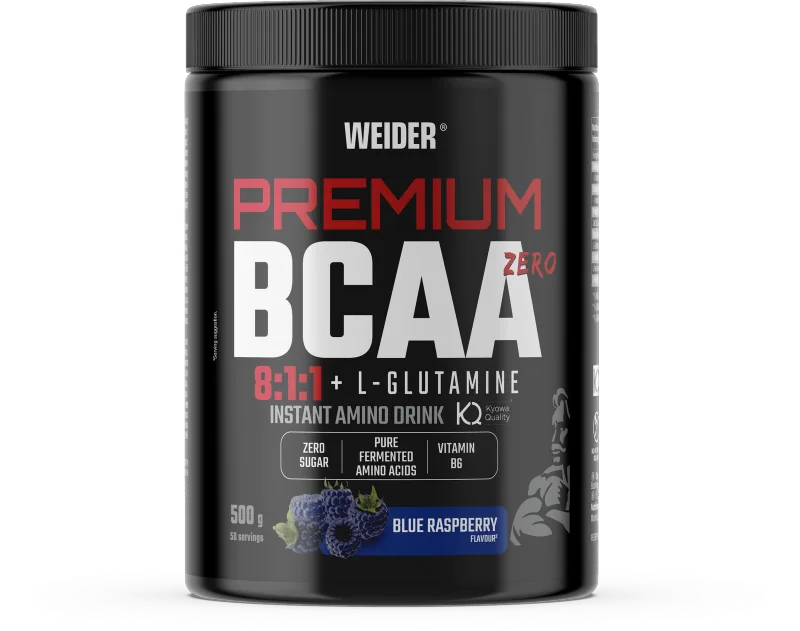 Premium BCAA 8:1:1 + L-Glutamine · Blue Raspberry, 500 g