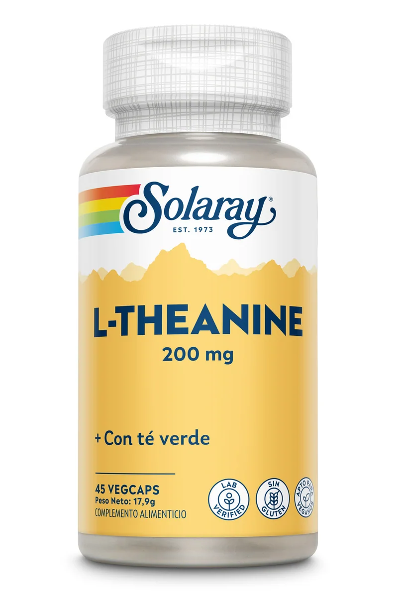 L-Theanine 200 mg, 45 cápsulas vegetales