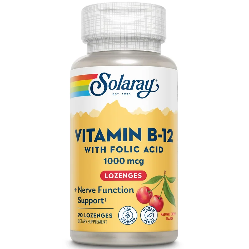 Vitamin B12 1000 μg · Cereza, 90 comprimidos