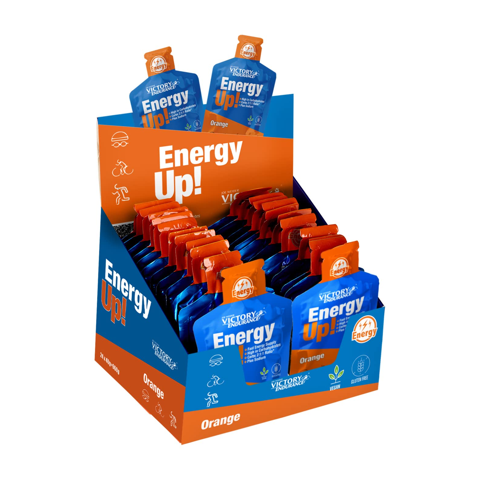 Energy Up Gel · Naranja, 24 geles · 40 g
