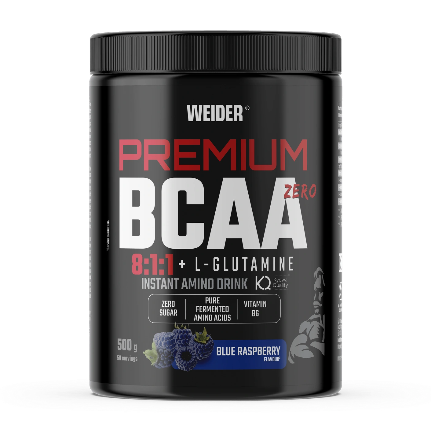 Premium BCAA 8:1:1 + L-Glutamine · Blue Raspberry, 500 g