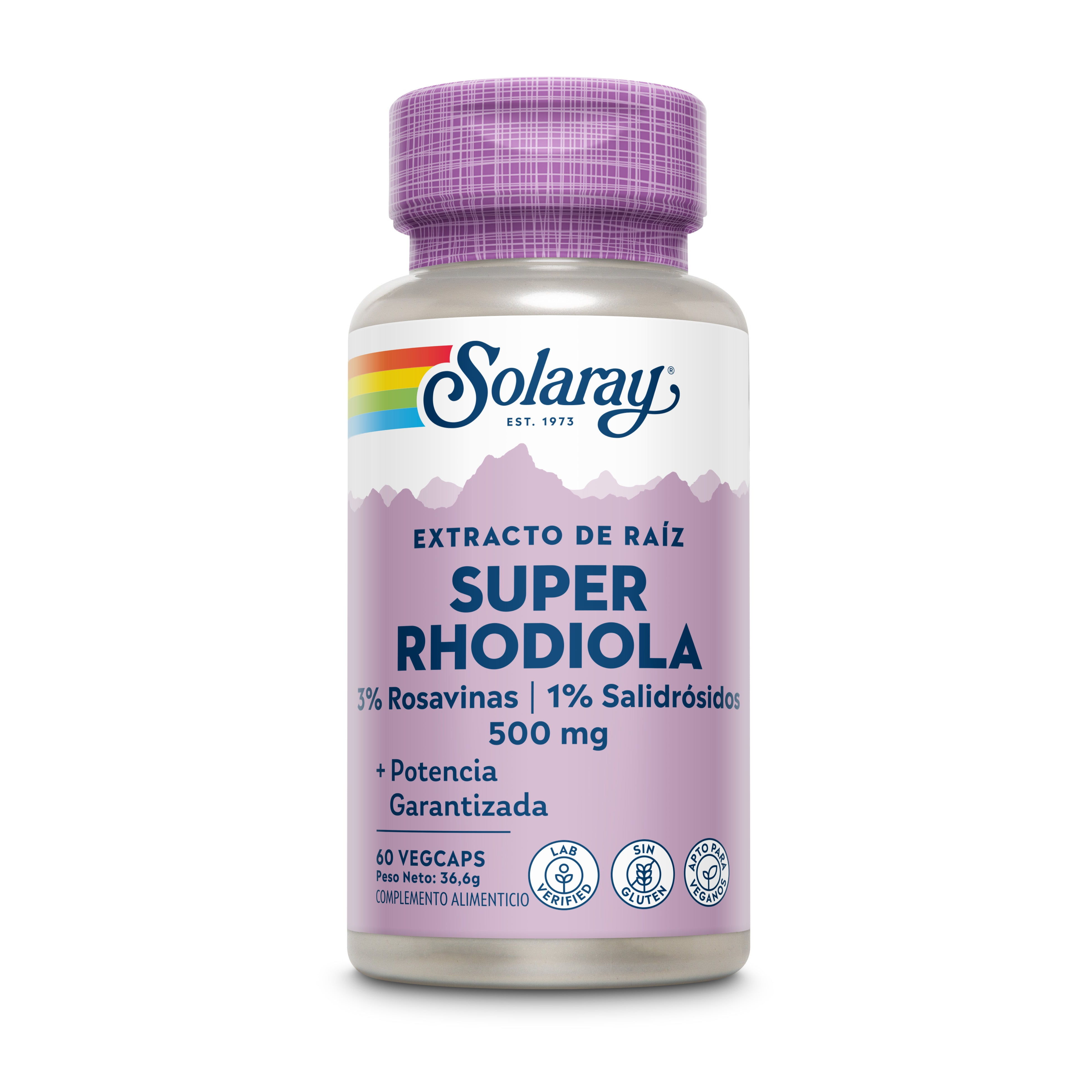 Super Rhodiola 500 mg, 60 cápsulas vegetales