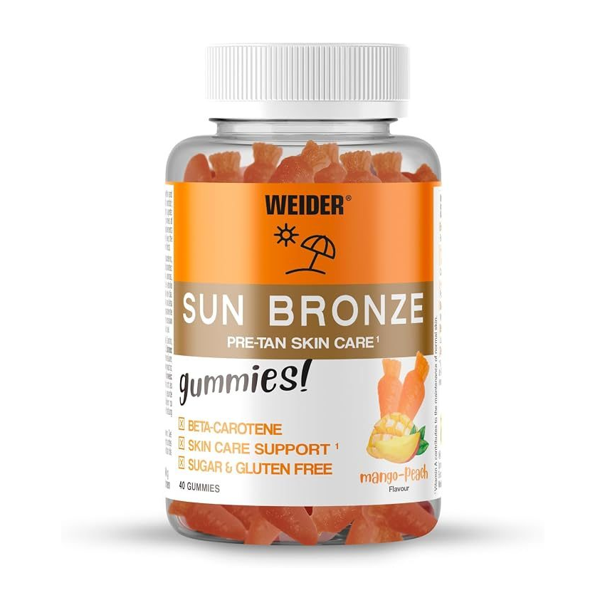 Sun Bronze Gummies · Mango-Melocotón, 40 gominolas