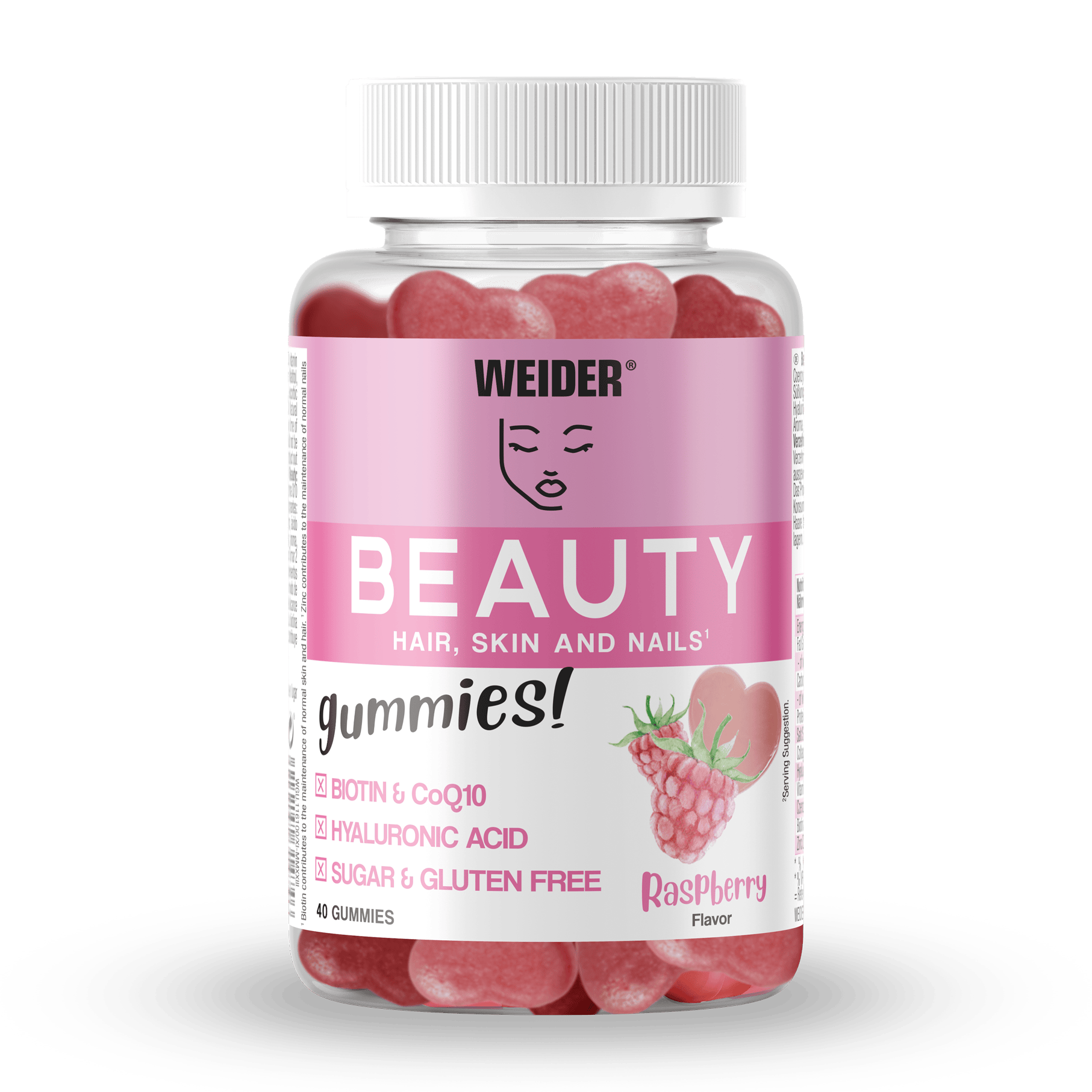 Beauty Gummies · Frambuesa, 40 gominolas