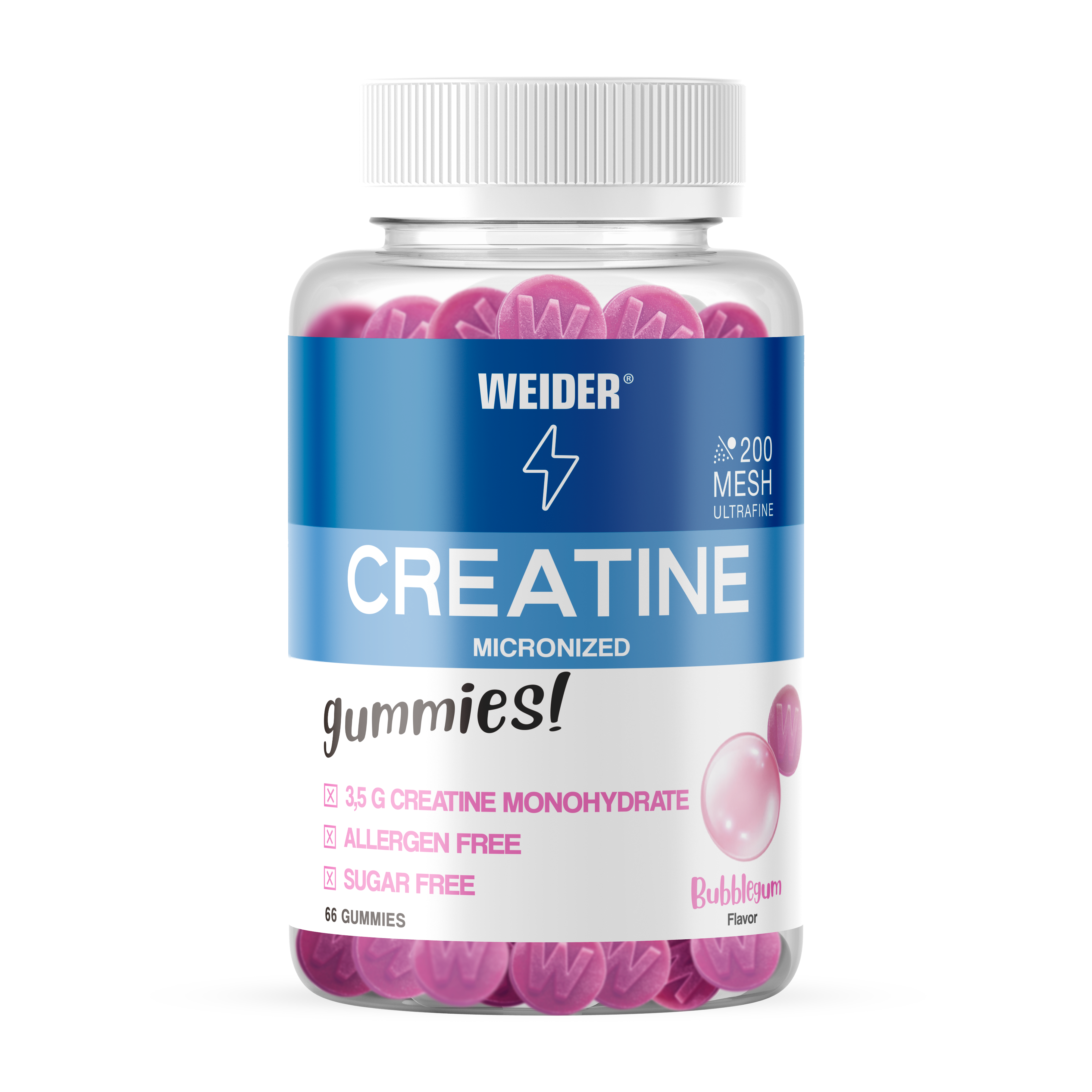 Micronized Creatine Gummies · Chicle, 66 gominolas