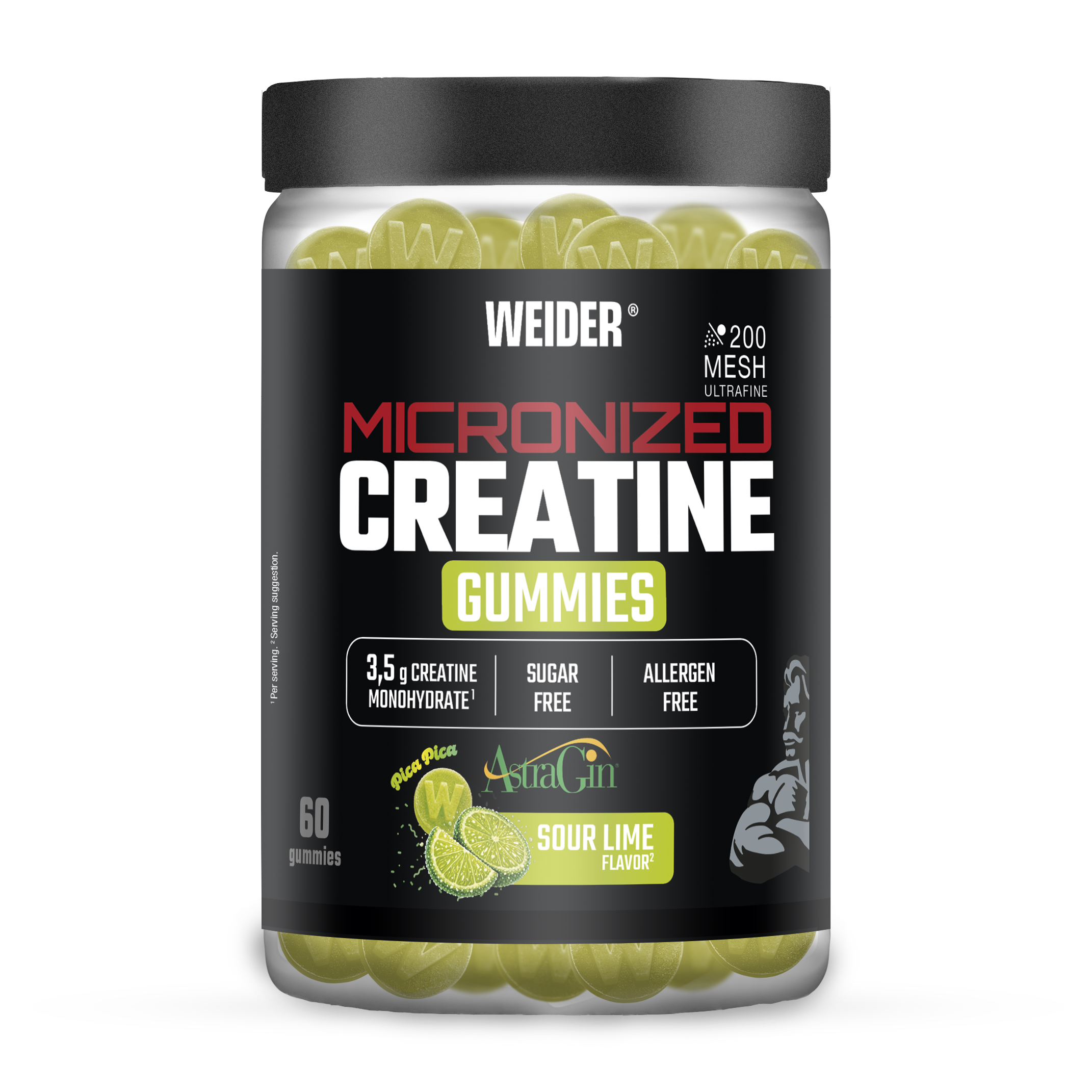 Micronized Creatine Gummies · Lima ácida, 60 gominolas